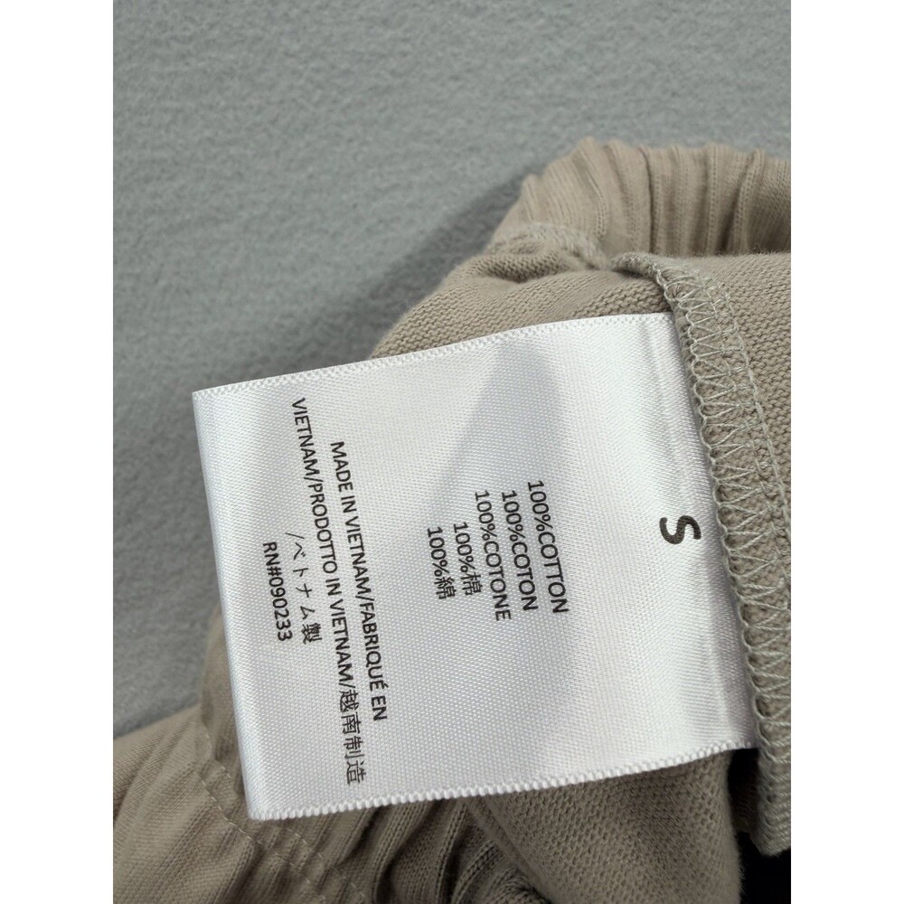 Fear of God Essentials Beige Cotton Midi Skirt Women S Drawstring Pockets - Picture 11 of 12